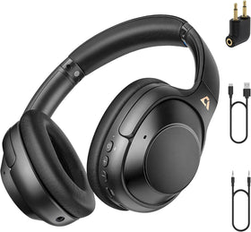 Riibox Y7Pro headphones close-up highlighting LDAC hi-res detail for rich audio