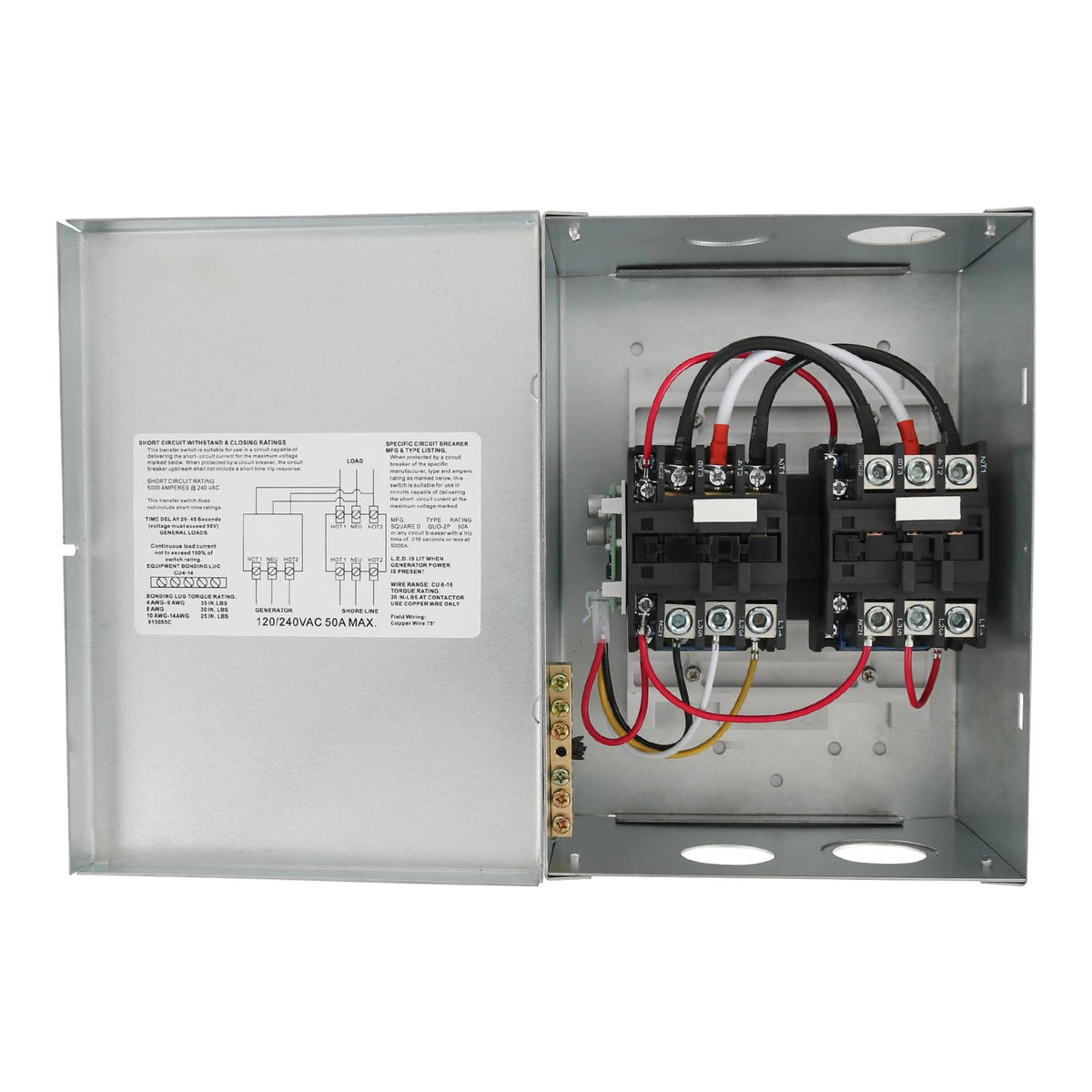 Rimamoka RV automatic transfer switch cover showing installation-ready view for seamless power switching