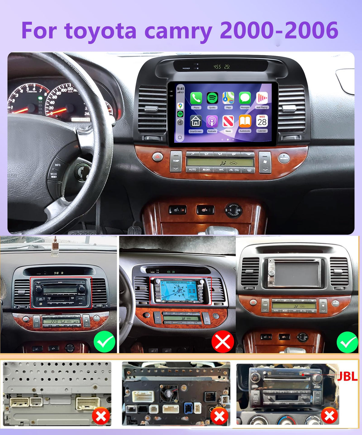 Rimoody 9-inch incell touchscreen for Toyota Camry