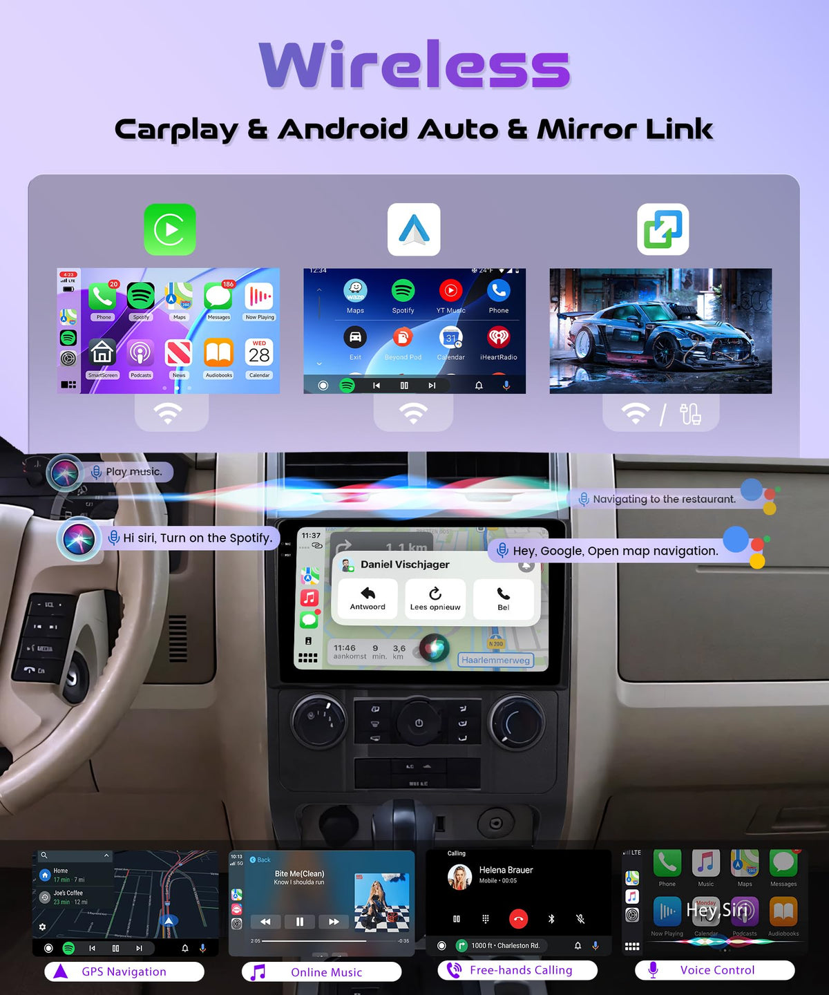 Rimoody 9-inch INCELL touchscreen with vibrant colors and responsive touch.