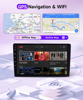 Rimoody GPS navigation with offline maps and WiFi connectivity on screen