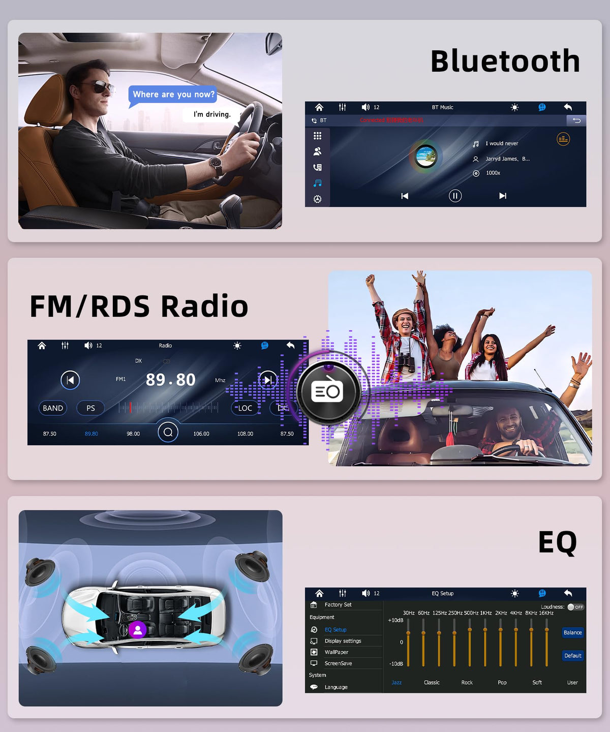 Rimoody rear panel ports showing USB, type‑C, AUX and camera input for connectivity