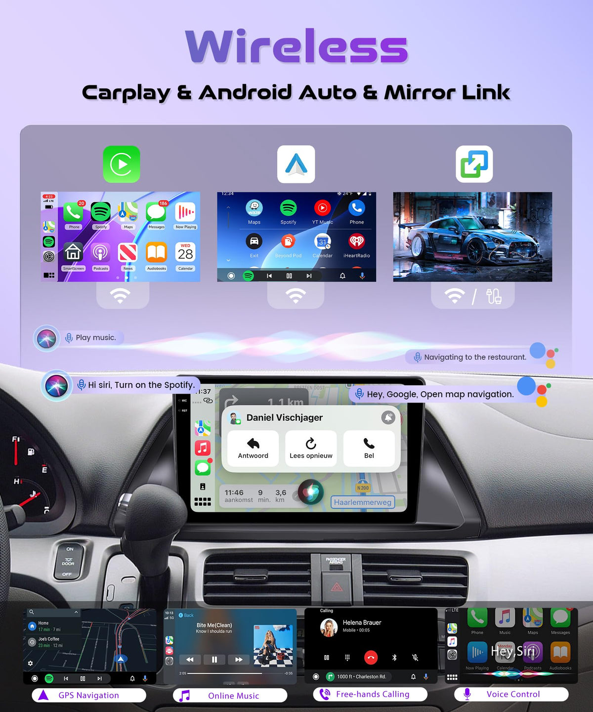 Rimoody built-in WiFi and GPS navigation for online and offline maps.