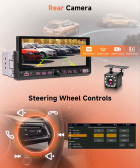 Rimoody backup camera input displayed on screen for safer reversing.