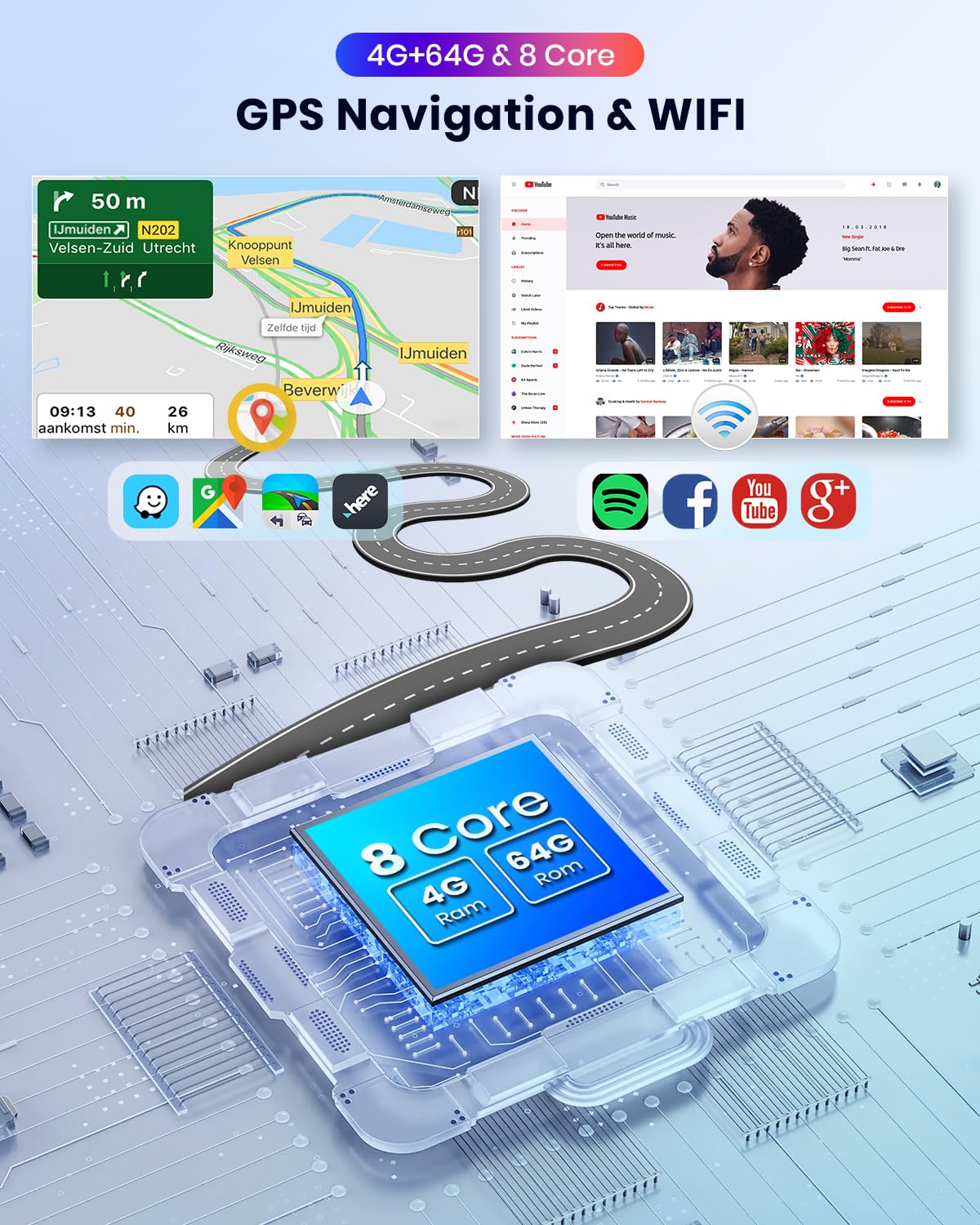 Rimoody built-in GPS navigation with offline maps for reliable routing.