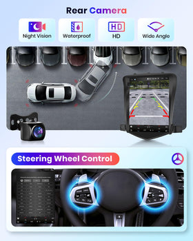 Rimoody rear camera input with automatic reverse view.
