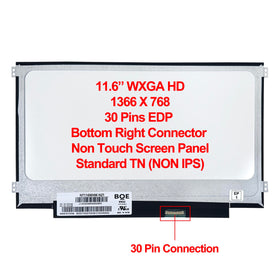 Close-up of Rinbers 30-pin EDP bottom-right connector on the LCD