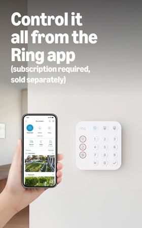 Ring Alarm keypad enables quick arming and disarming for everyday security.
