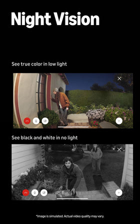 Ring Battery Doorbell Pro night vision preserves color in low light