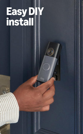 Ring Battery Doorbell USB-C recharge after a quick detach for easy power.
