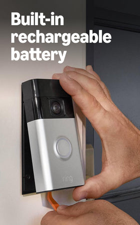 Ring Battery Doorbell Venetian Bronze easy installation with USB-C charging.