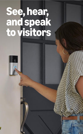 Ring Battery Doorbell Venetian Bronze motion alerts keep you informed.