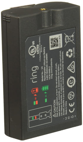Ring battery quick-release tab close-up highlighting easy swap and secure fit benefit