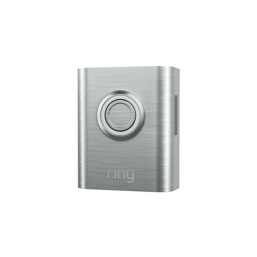Ring brushed silver faceplate front view showing sleek finish and cohesive curb appeal