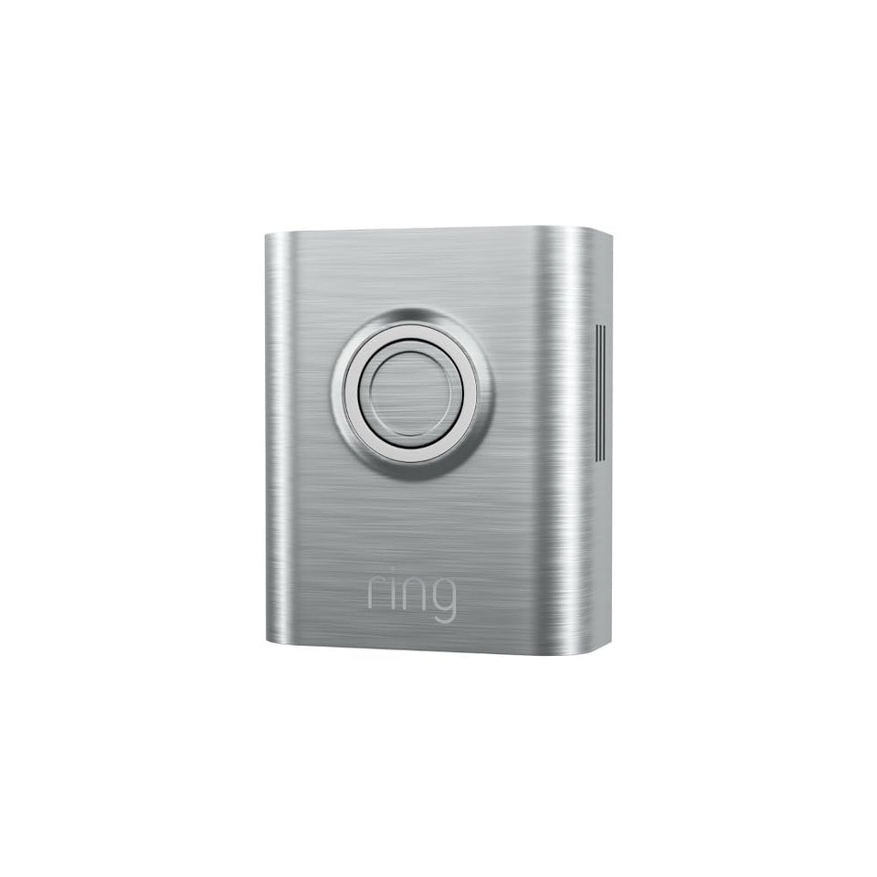 Ring brushed silver faceplate front view showing sleek finish and cohesive curb appeal