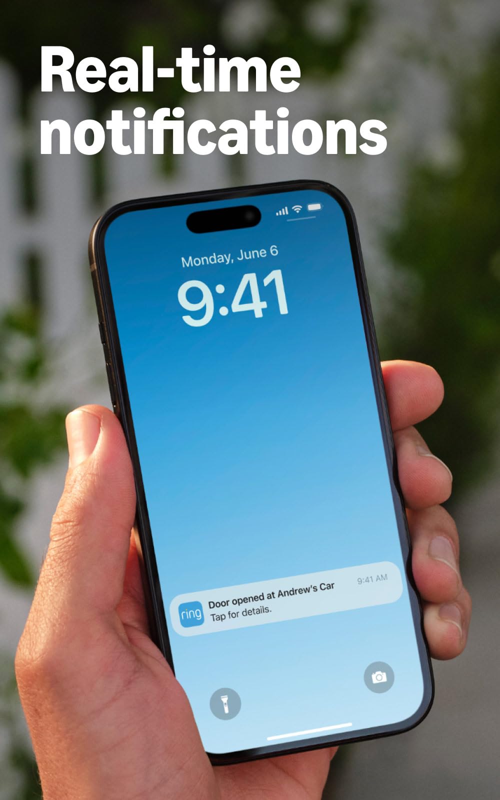 Ring app map view with vehicle location showing fast tracking benefit