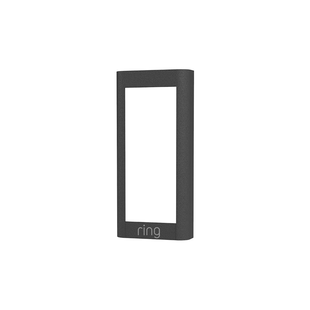 Ring Galaxy Black faceplate for the Wired Doorbell Pro enhances curb appeal and exterior harmony.