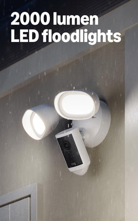 Ring Floodlight Cam Pro 3D motion detection reduces false alerts.