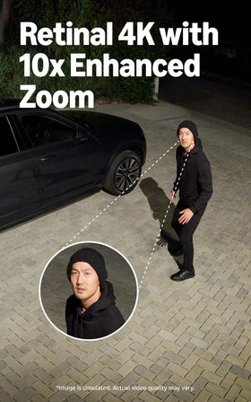 Ring Floodlight Cam Pro live view and two-way talk lets you respond quickly.