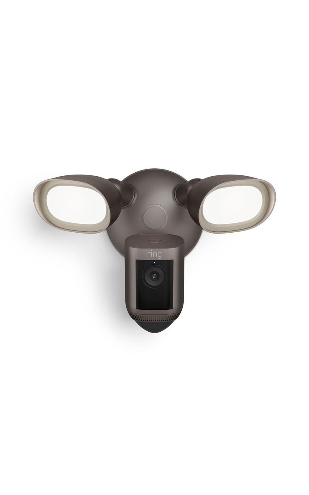 Ring Floodlight Cam Wired Pro front view in dark bronze for outdoor security