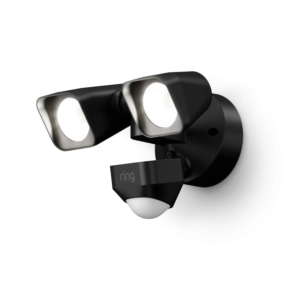 Ring Floodlight Wired motion-activated lighting brightens driveways when motion is detected.