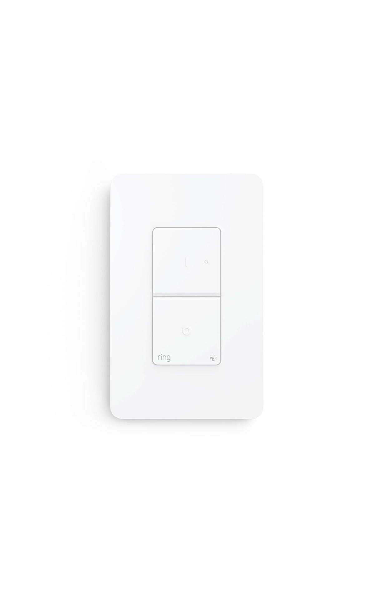 Ring smart light switch front panel showing controls and sleek finish for easy installation