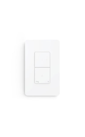 Ring smart light switch front panel showing controls and sleek finish for easy installation