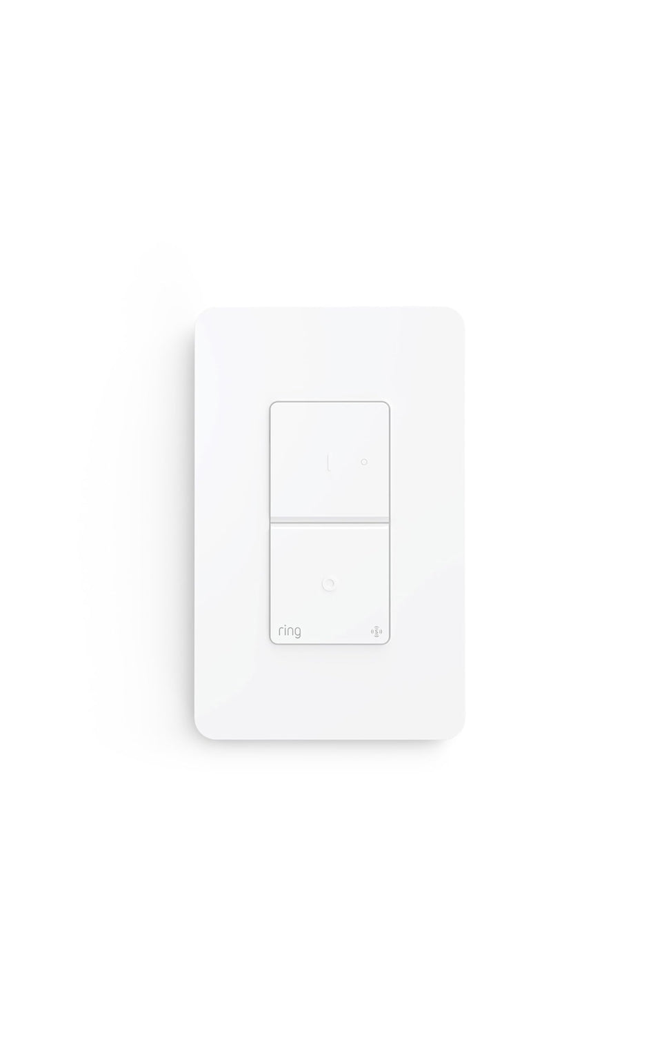 Ring smart light switch front panel showing controls and sleek finish for easy installation