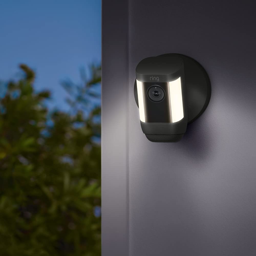 Ring hardwired kit mounting adapter simplifies wall or ceiling mounting.