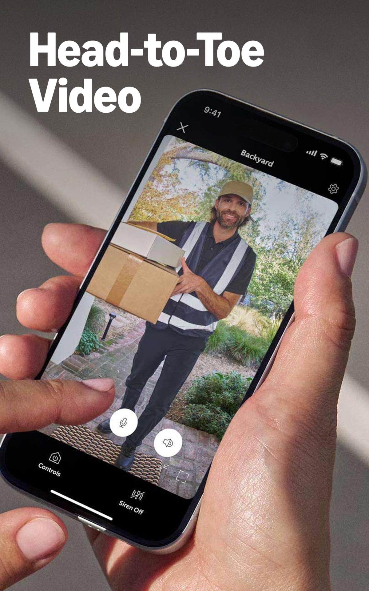 Ring Head-to-Toe Video doorbell provides complete height coverage for visitors.