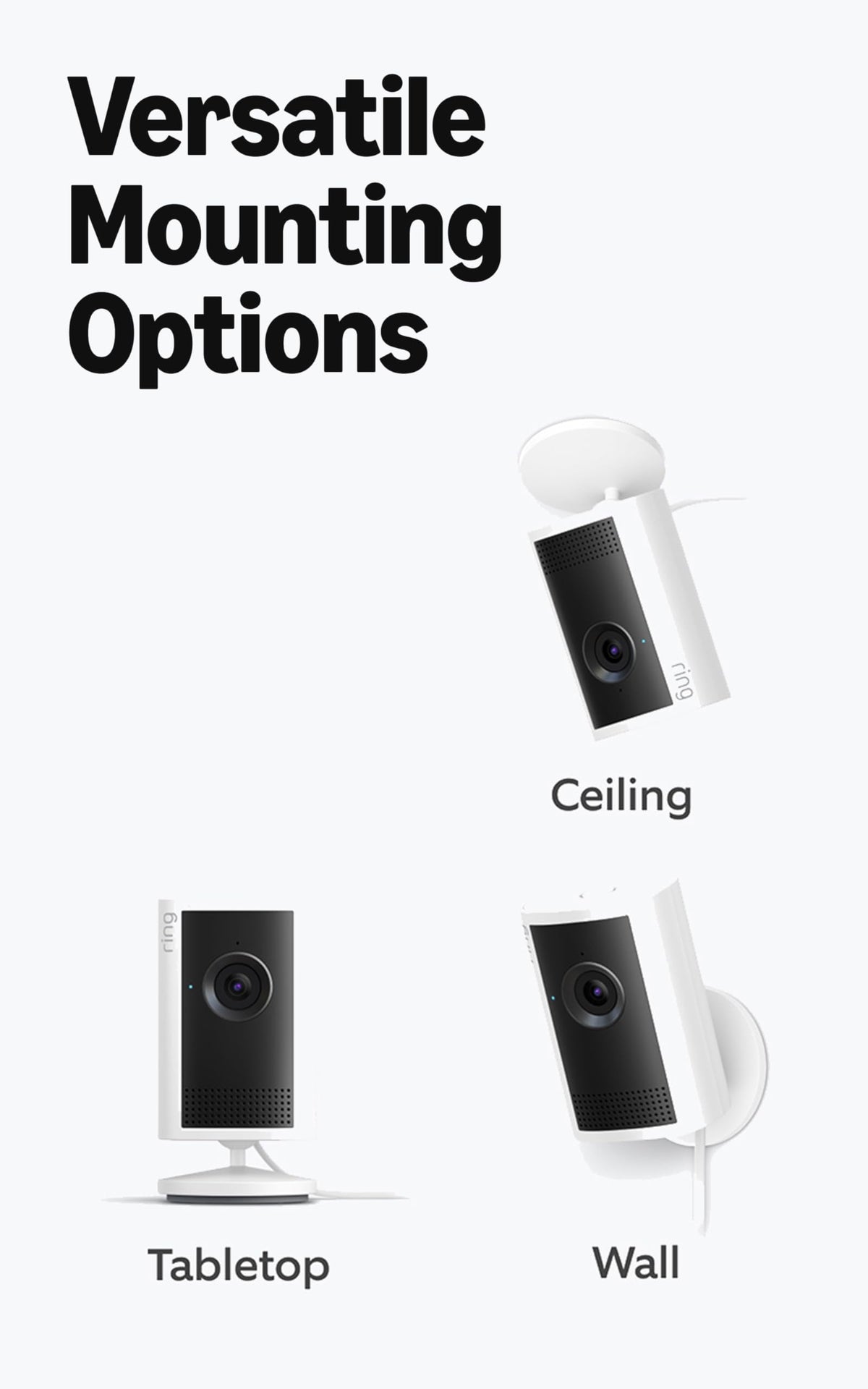 Ring Indoor Cam Plus motion-alerts deliver instant notifications of activity.
