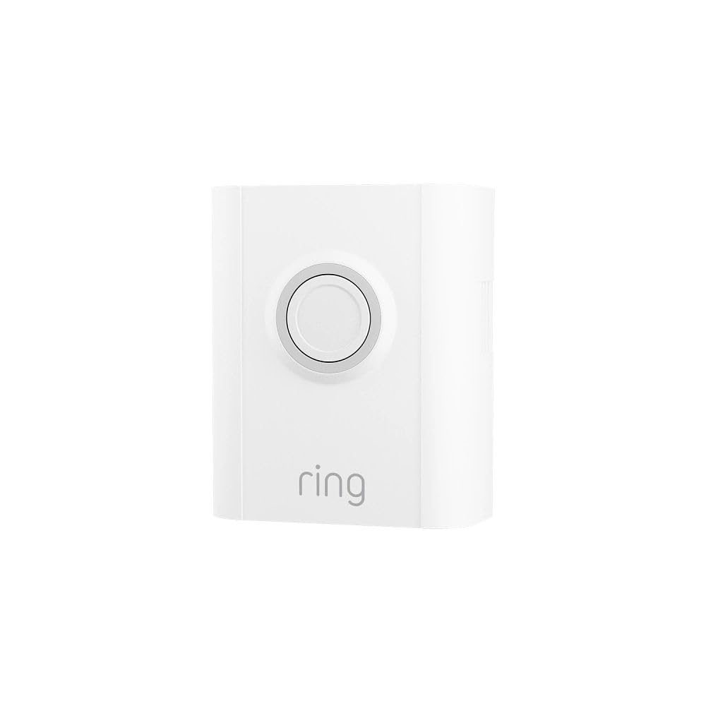 Ring interchangeable faceplate in white for doorbells, enabling quick styling updates and exterior protection.