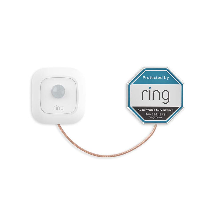 Ring Mailbox Sensor front view showing compact white housing and easy mount benefit