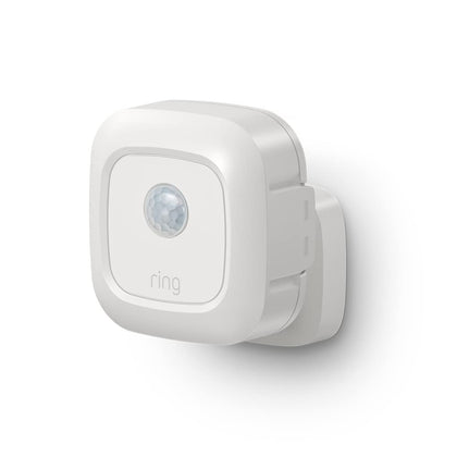 Ring motion sensor front view showing compact design and easy mount benefit