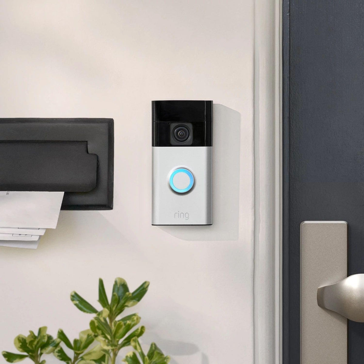 Ring No-Drill Mount compatible with Ring Video Doorbell 4 and Battery Doorbells across Gen 1 models.