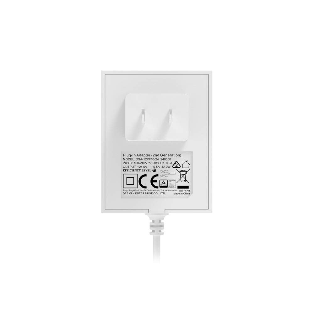 Ring plug-in adapter connected to a Ring doorbell demonstrating continuous power benefit