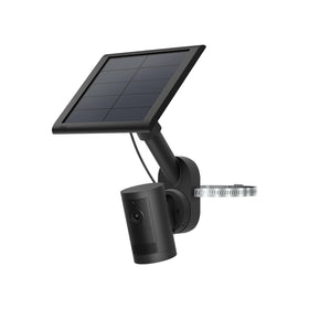 Ring pole and wall mount front view showing sturdy black finish and hardware
