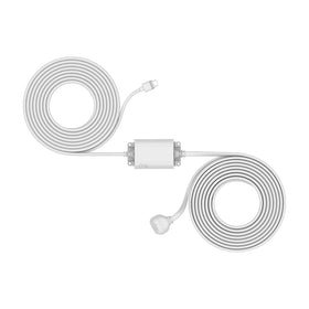 Ring adapter cable close-up showing weather-resistant jacket for outdoor durability