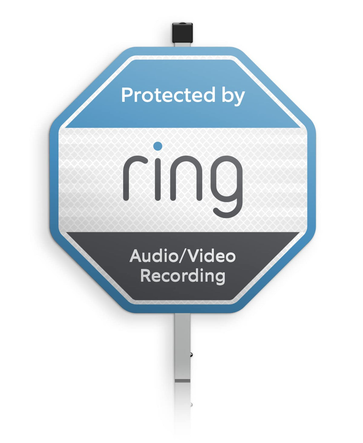 Ring Security Yard Sign front yard post with reflective finish signals home security to neighbors