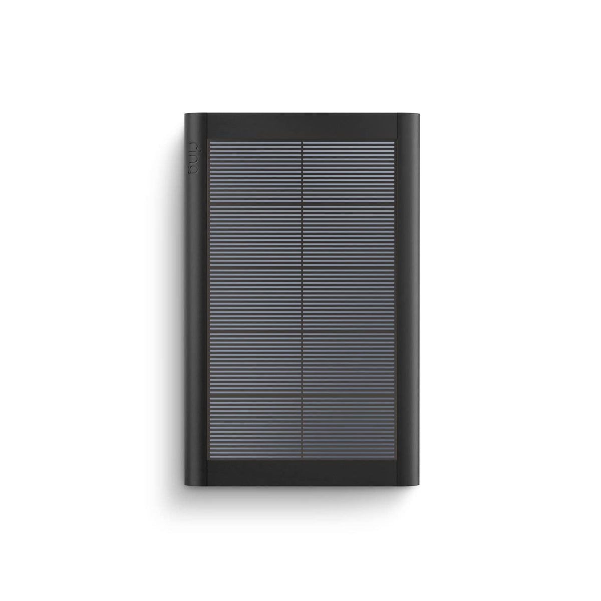 Ring small solar panel front view showing compact black panel and mount for outdoor use benefit: easy installation