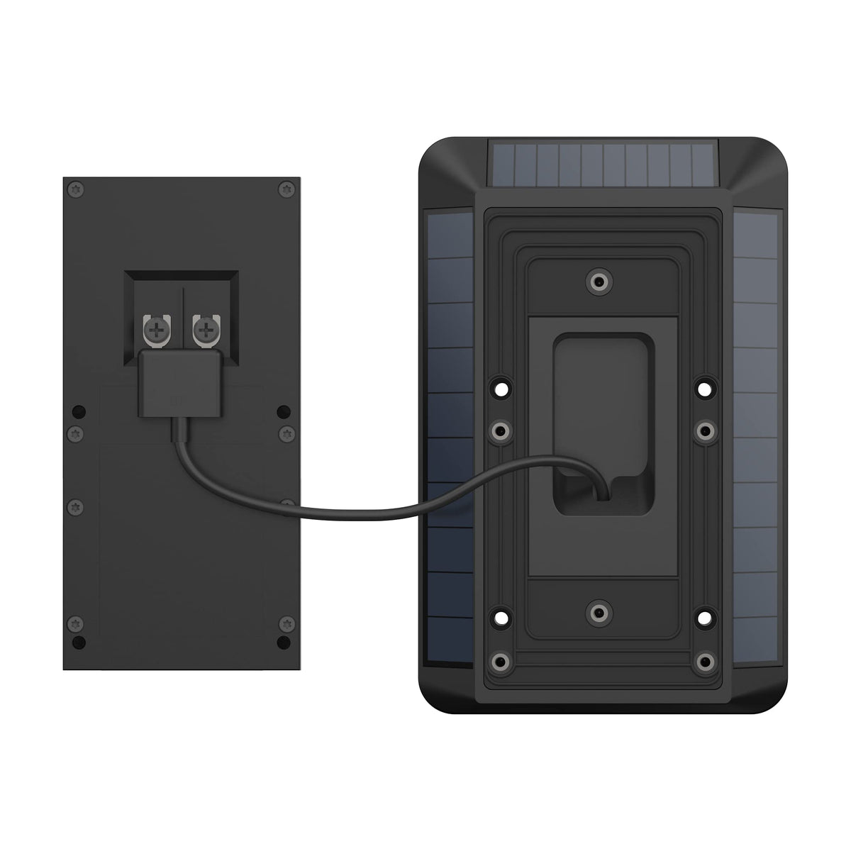 Ring connector detail showing fork-style plug that secures to compatible doorbell port