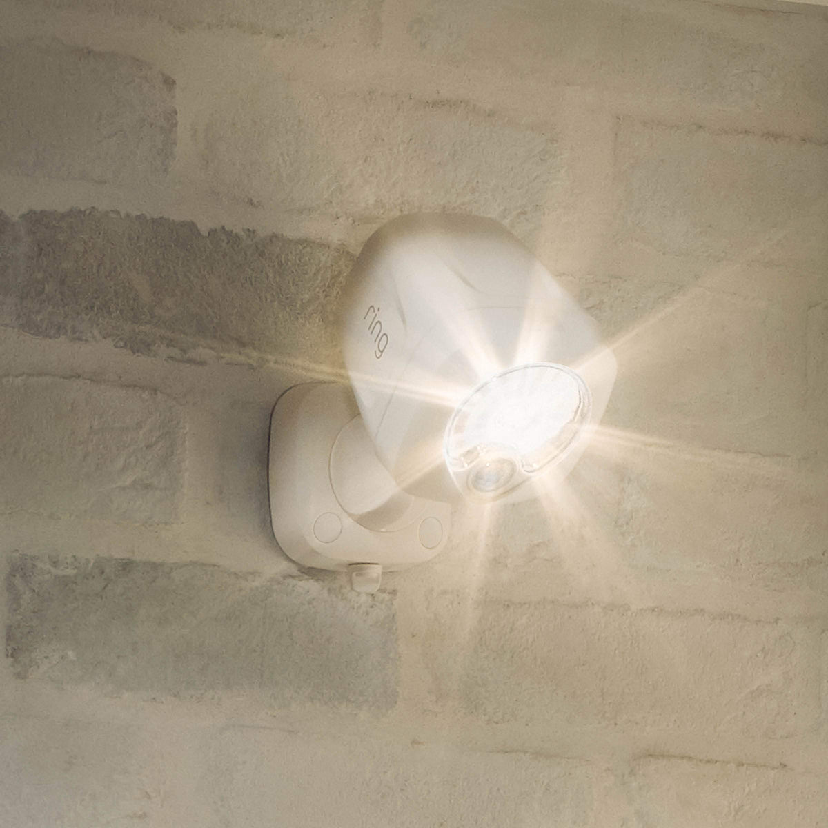 Ring Spotlight Battery close-up of LED and housing texture highlighting weather resistance
