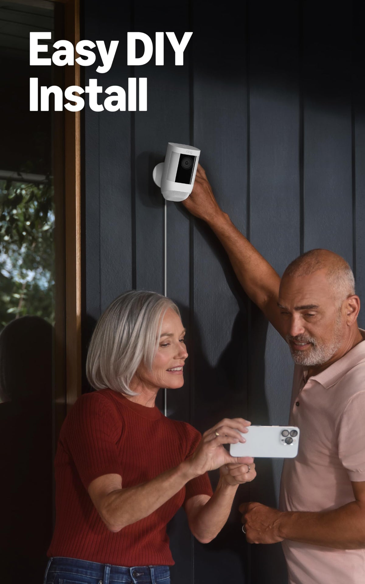 Ring Spotlight Cam Pro 140-degree view covers more of the scene.