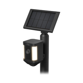 Ring stake mount front view showing sleek black finish and dual mounting benefit