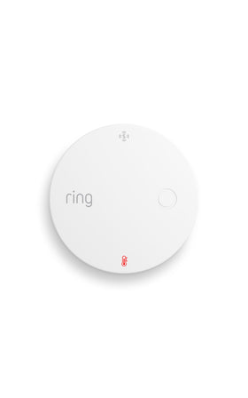 Ring temperature and humidity sensor front view showing compact design and readability benefit
