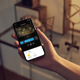 Ring app control on screen managing exterior lighting via Transformer.