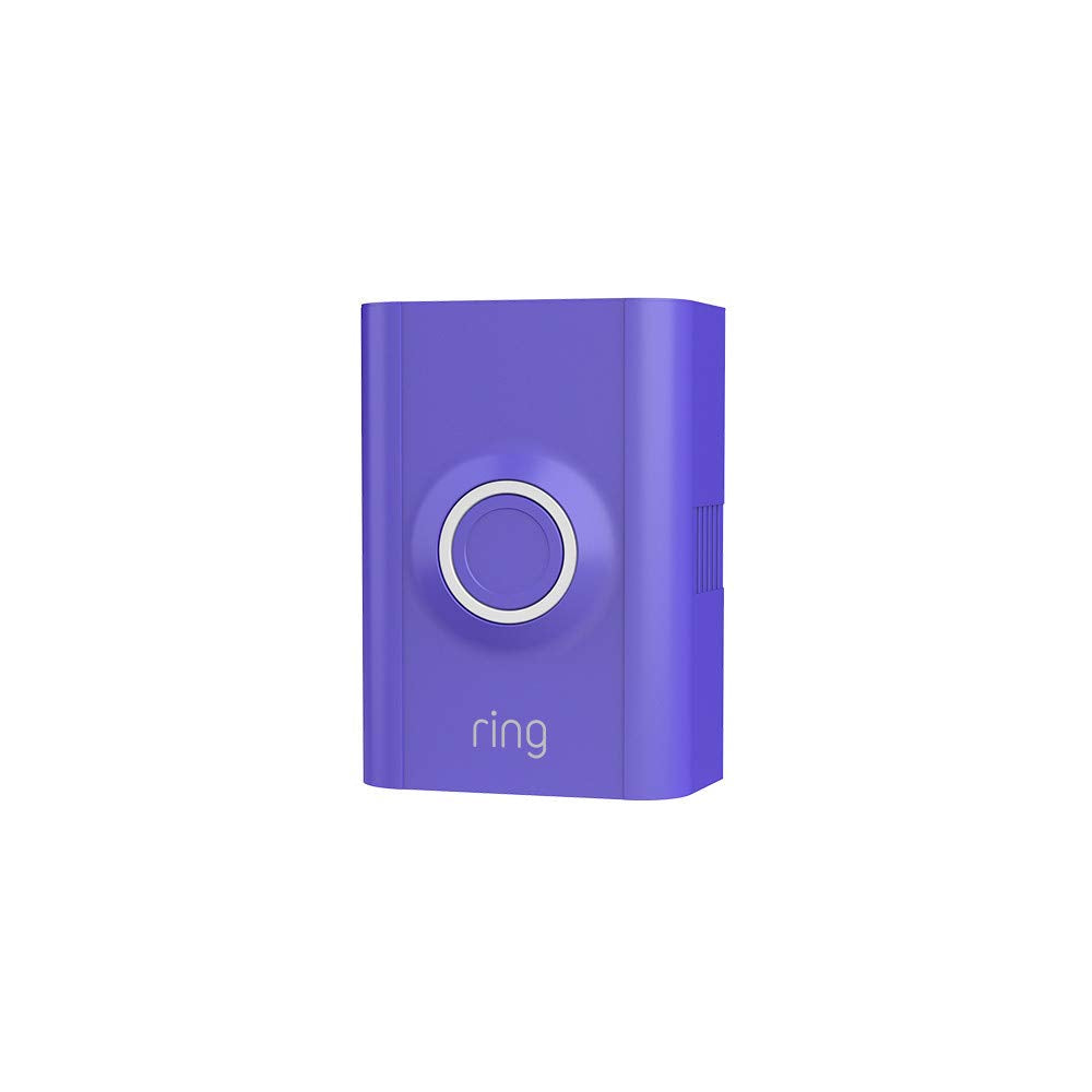 Ring Video Doorbell 2 neon purple faceplate snaps on for a quick, secure style upgrade