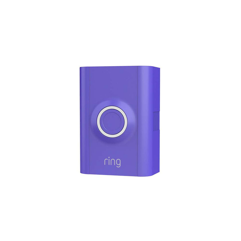 Ring Video Doorbell 2 neon purple faceplate snaps on for a quick, secure style upgrade