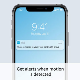 Ring Wall Light Solar motion-detection view demonstrates motion-activated outdoor lighting