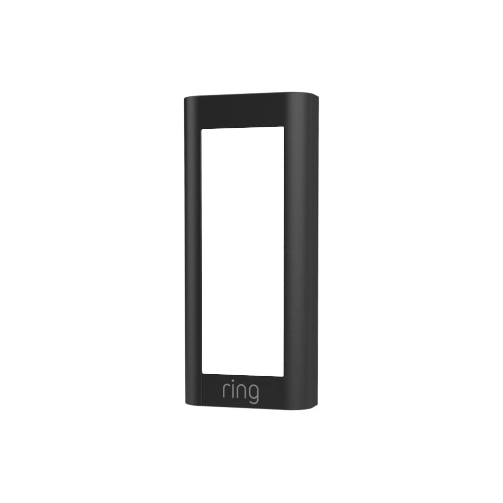 Ring Wired Doorbell Pro faceplate, smooth black, enhances style and installs with existing screws